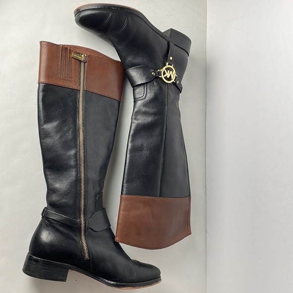Michael Kors Fulton Tall Harness Riding Boots 7 - Picture 7 of 13